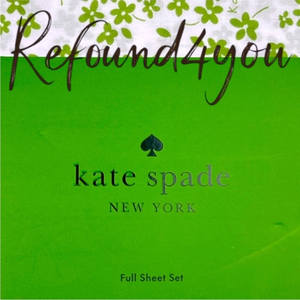 Kate Spade - ‘Green Floral’ Full Size Sheet Set. NWT Firm! No offers!